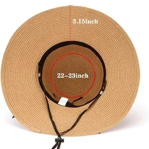 Accessories | Tan Sun Straw Hat Wide Brim Uv One Size | Poshmark display picture 2